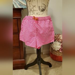Vineyard Vine Girls Pink Whale Tail Short,Elastic Waist With Tie,Size 14, Girls